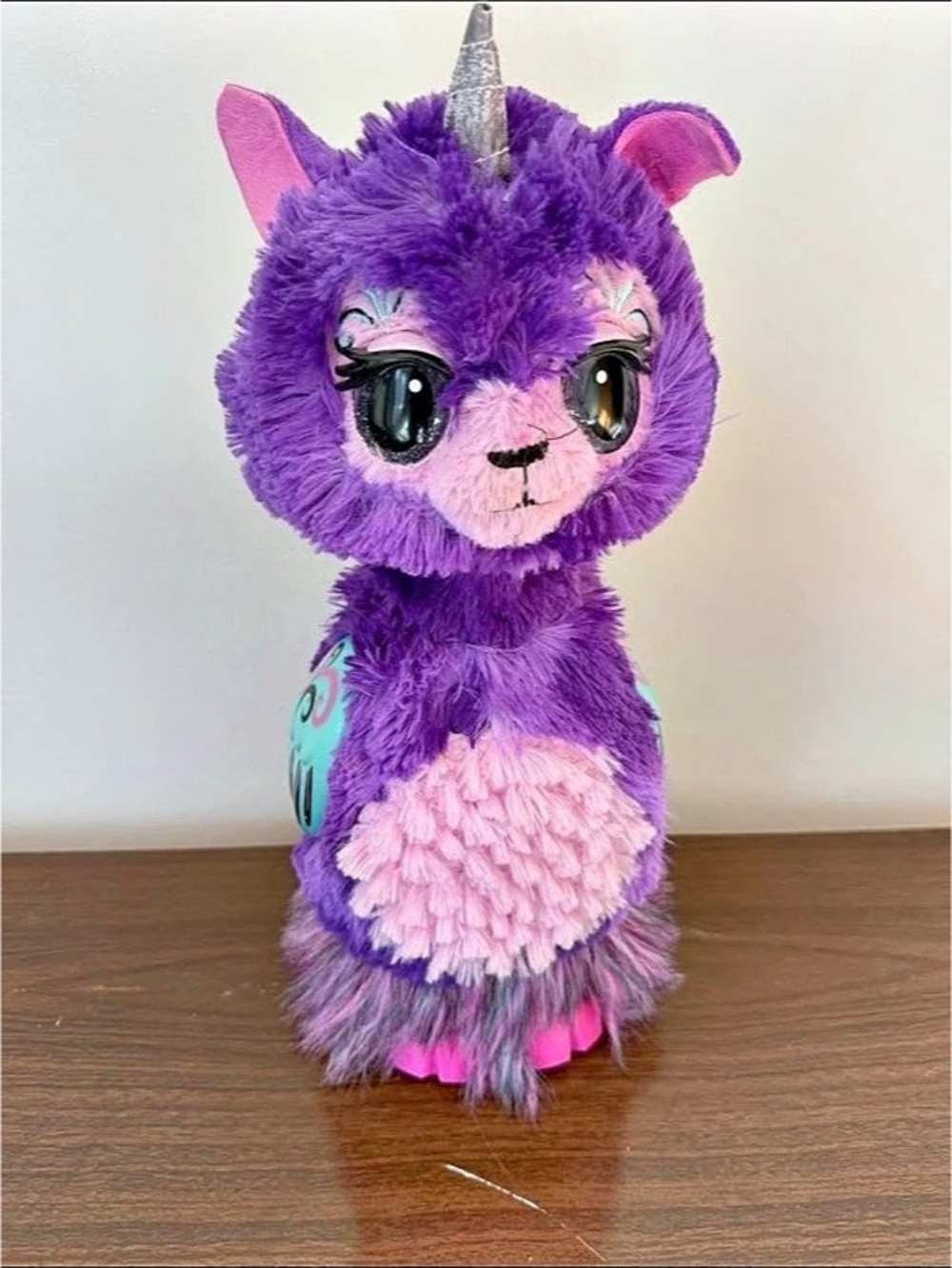 Spin Master Hatchimals WOW Llalacorn Purple & Pink Plush